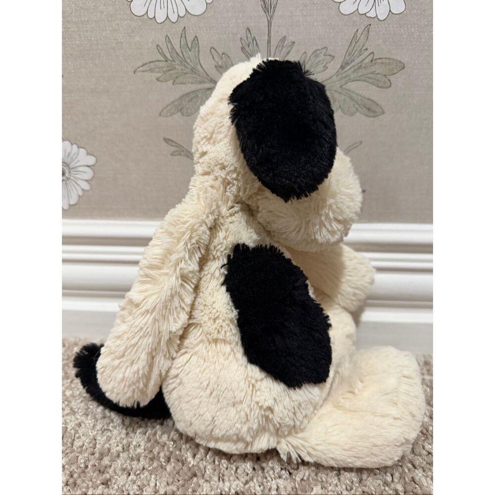 Jellycat Bashful Black & Cream Puppy - Picture 2 of 5